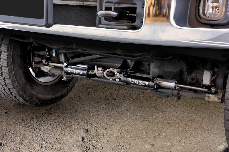 Fabtech Dual Dirt Logic 2.25 Stainless Steel Steering Stabilizer Kit for Ford F-250 Super Duty (2010-2011)