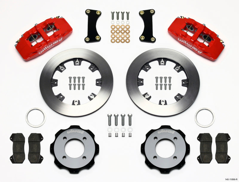 Wilwood Dynapro 6 Front Hat Kit 12.19-inch for 2011-2013 Ford Fiesta in Red