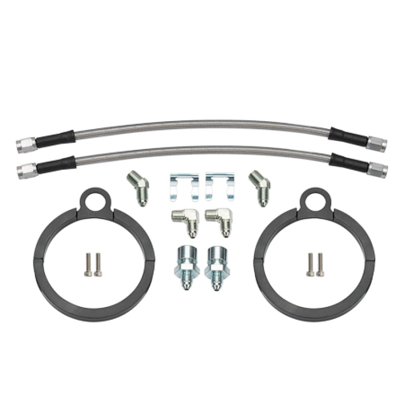 Wilwood Flexline Kit 12 Inch -3 3/8-24 IF with 1/8-27 NPT 90 Degree Fittings