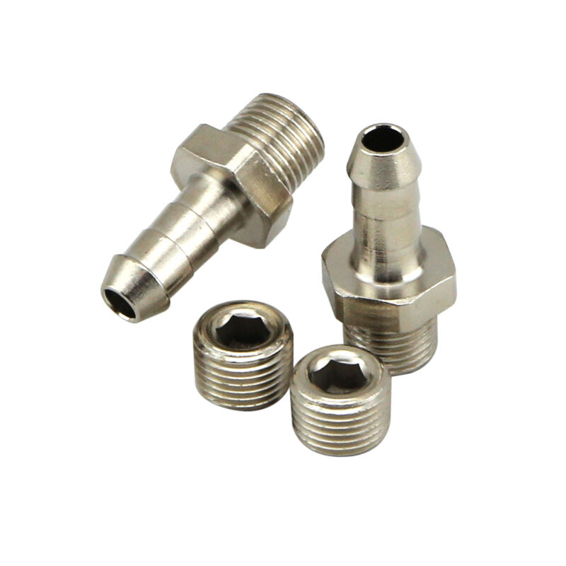 Turbosmart 1/8 Inch NPT to 6mm Hose Tail Fittings and Blanks - Durable Automotive Plumbing Solution