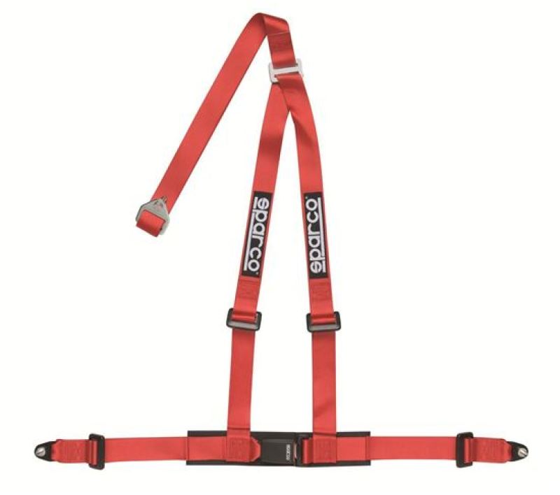 Sparco 2-Inch Red 3-Point Bolt-In Racing Seat Belt, Part No. 04608BV1RS