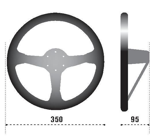 Sparco 015R325CSN Black Suede Steering Wheel for Automotive Performance and Comfort