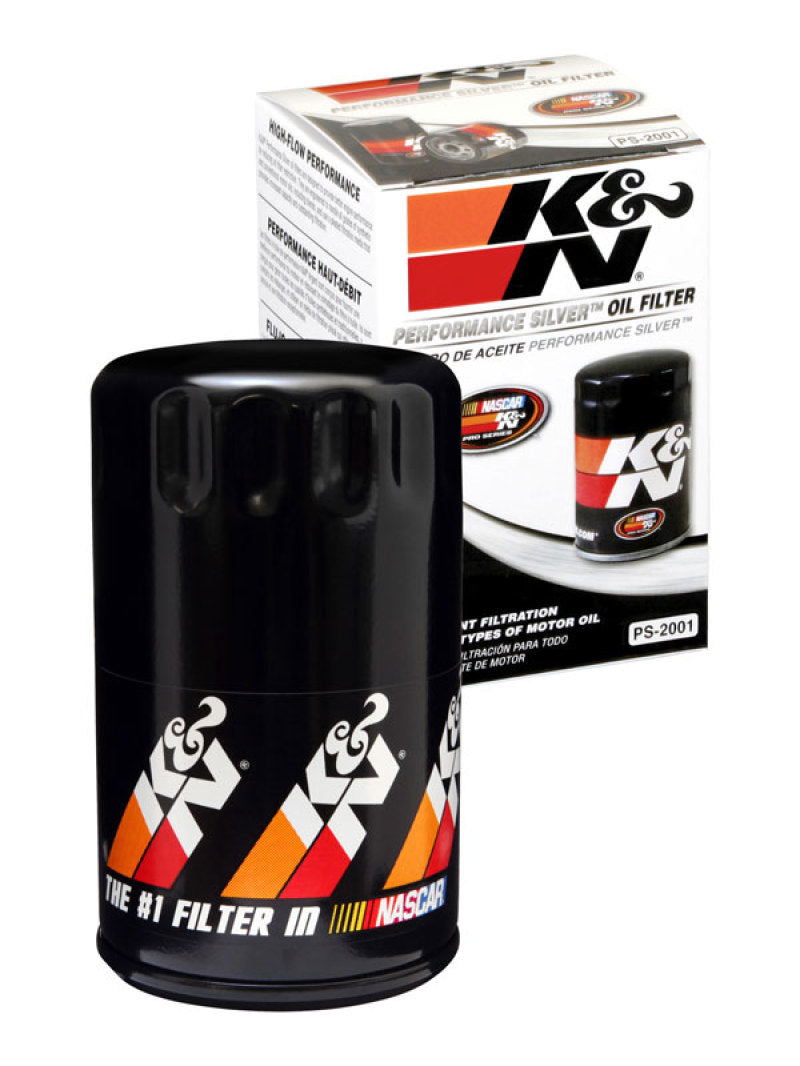 K&N Engineering PS-2001 Performance Silver Oil Filter for Chevrolet, GMC, Pontiac, Oldsmobile, Cadillac, and Buick Vehicles