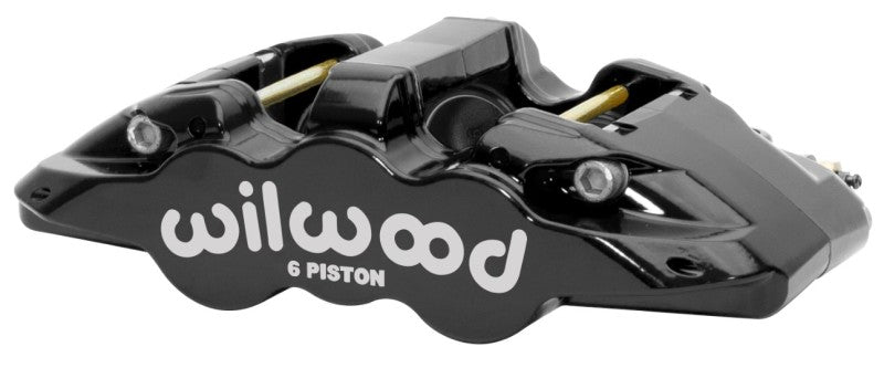 Wilwood Aero6-DS Forged Six-Piston Brake Caliper - Black Finish for High-Performance Vehicles