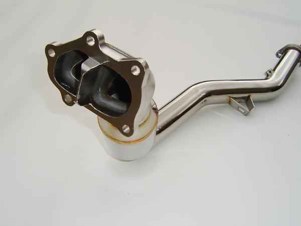 Invidia 02-07 WRX/STi Polished Divorced Waste Gate Downpipe with High Flow Cat