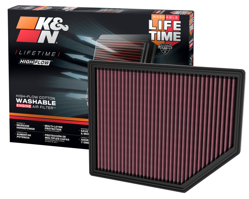 K&N Engineering 33-5132 High-Flow Replacement Air Filter for Ford Bronco and Ranger