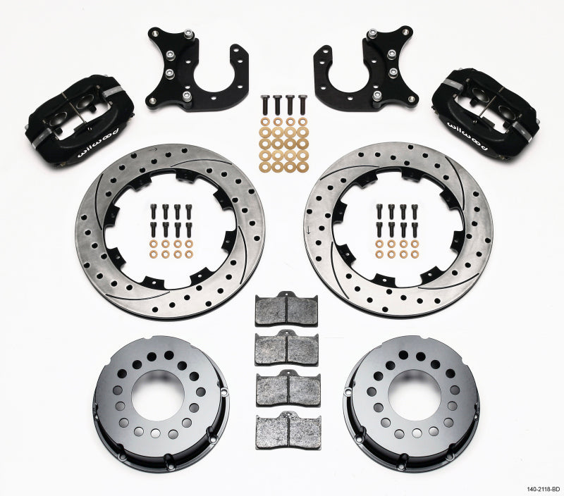Wilwood Forged Dynalite P/S Rear Disc Brake Kit with Drilled Rotor for Big Ford 2.50-inch Offset