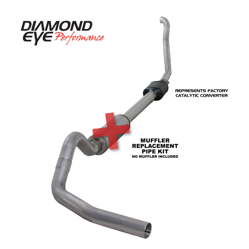 Diamond Eye Performance 4-Inch Mandrel Bypass Exhaust Pipe Kit for 1994-1997 Ford F-250/F-350 7.3L Power Stroke Diesel