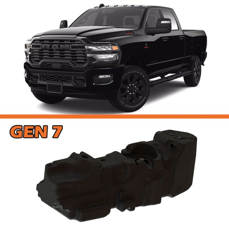 Titan Fuel Tanks 7030125 Gen 7 XXL 52-Gallon Replacement Fuel Tank for Ram 2500 & 3500 Cummins 4WD Crew Cab Short Bed