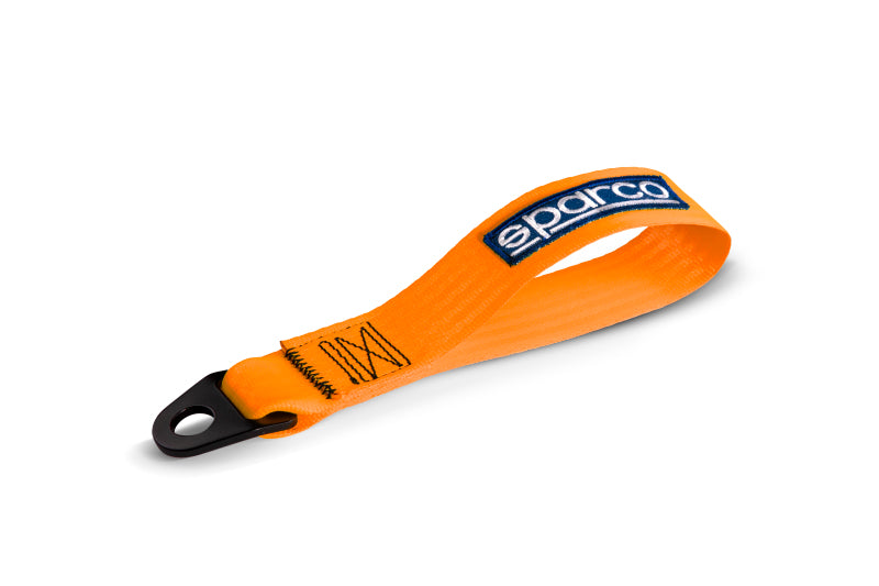 Sparco Tow Strap Orange - High-Visibility Automotive Towing Rope Part Number 01638ARF