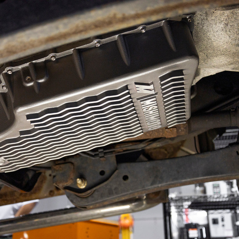 Mishimoto Aluminum Transmission Pan for Ford 6.7L Powerstroke (2011-2019) – Cast Aluminum, Gunmetal Gray