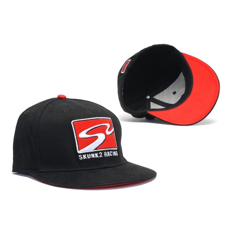 Skunk2 Racing Team Baseball Cap with Racetrack Logo - Black, Large/X-Large