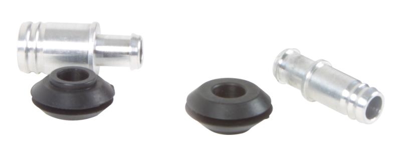 Vibrant 10mm (2/5 inch) Aluminum Vacuum Hose Fitting with Rubber Grommet
