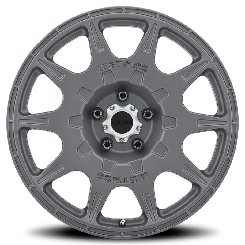 Method MR502 Rally 17x8 Titanium Wheel with +38mm Offset and 5x4.5 Bolt Pattern