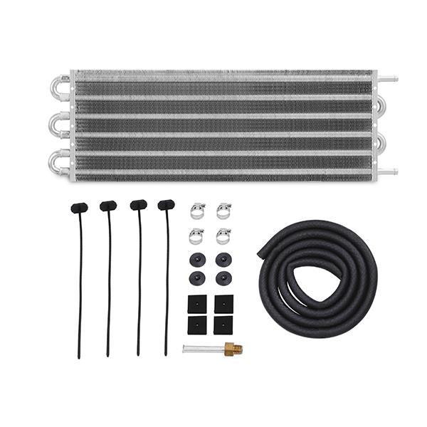 Mishimoto Universal Transmission Fluid Cooler - 20in x 7.5in x 0.75in Tube-and-Fin Design for Automotive Fluid Temperature Management