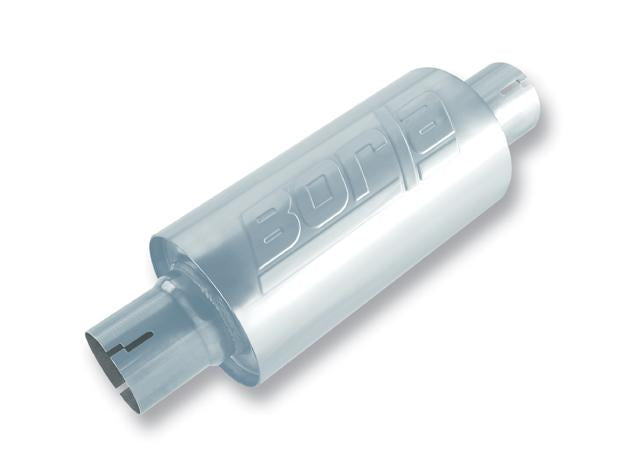 Borla Universal S-Type 2.5-inch Inlet/Outlet Muffler with Reversible Design and Million-Mile Warranty