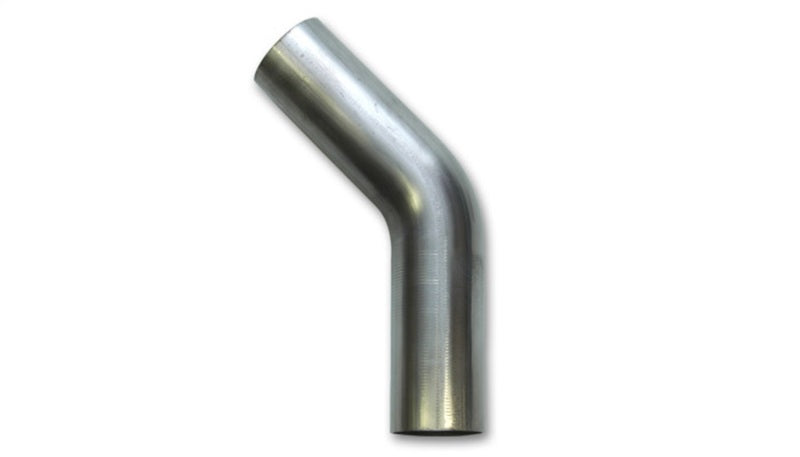 Vibrant 3-inch O.D. T304 Stainless Steel 45-Degree Mandrel Bend with 6-inch Legs and 5-inch Centerline Radius