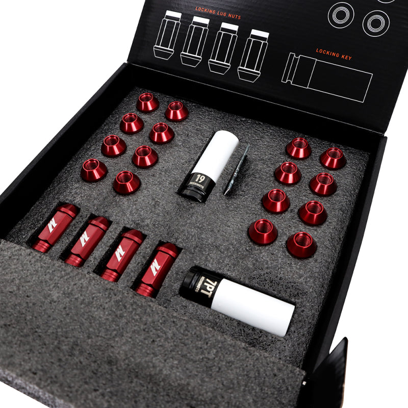 Mishimoto Aluminum Locking Lug Nuts M12x1.5 20-Piece Set in Silver
