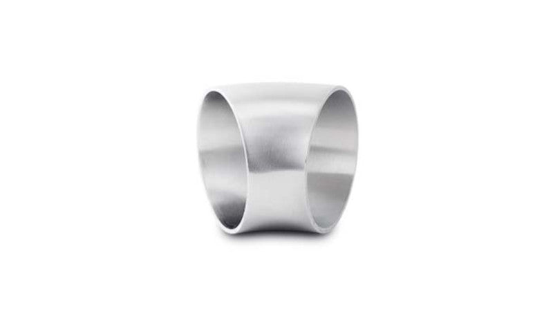 Vibrant 1.88-inch OD 45-Degree Legless Elbow in Brushed 304 Stainless Steel