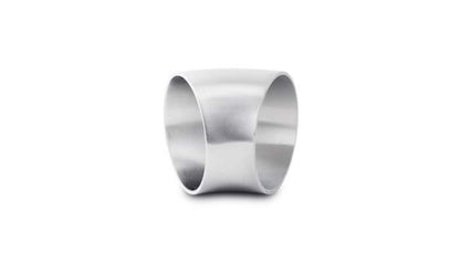 Vibrant 1.88-inch OD 45-Degree Legless Elbow in Brushed 304 Stainless Steel