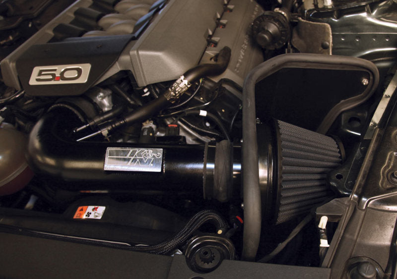 K&N Engineering 71-3535 Black Performance Cold Air Intake Kit for 2015-2017 Ford Mustang GT 5.0L V8