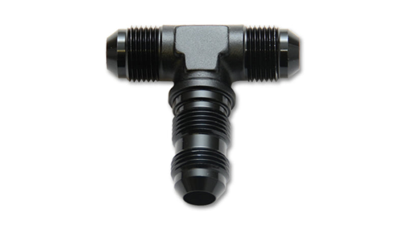 Vibrant -4AN Bulkhead Adapter Tee Fitting in Anodized Black – 10617