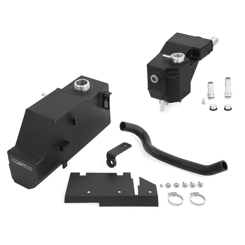 Mishimoto 2011-2019 Ford 6.7L Powerstroke Aluminum Degas Tank Kit - Micro-Wrinkle Black