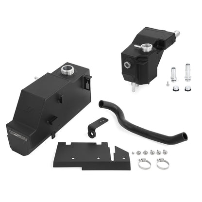 Mishimoto 2011-2019 Ford 6.7L Powerstroke Aluminum Degas Tank Kit - Micro-Wrinkle Black