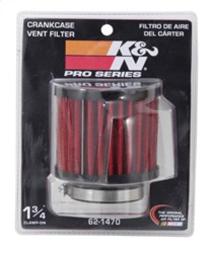 K&N Engineering 62-1470 1.75 Inch Crankcase Vent Filter with Rubber Top for Classic & Racing Applications