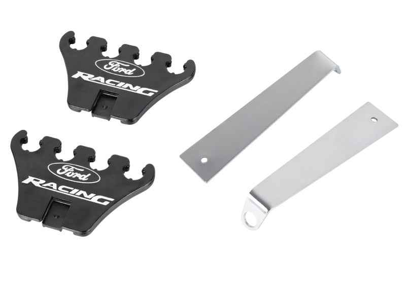 Ford Racing Logo Wire Loom Chrome Base/Black