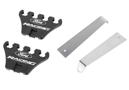Ford Racing Logo Wire Loom Chrome Base/Black