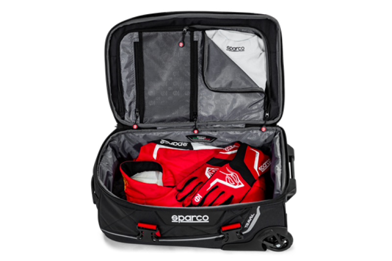 Sparco Travel Bag in Black and Red – Part Number 016438NRRS