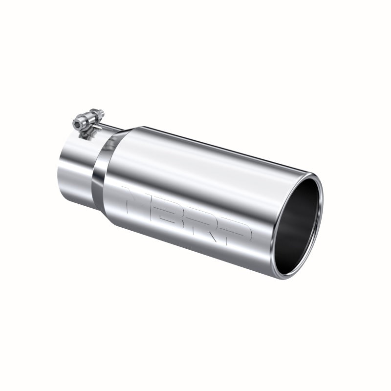 MBRP Universal Exhaust Tip 5 Inch Diameter, Straight Rolled Finish, 4-Inch Inlet, 12-Inch Length