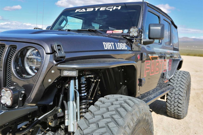 Fabtech Jeep JL 2018-2021 Front Steel Tube Fenders with LED Light Kit