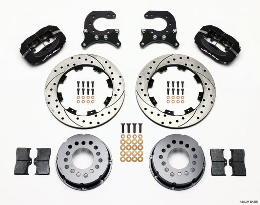 Wilwood Forged Dynalite P/S Rear Disc Brake Kit for Chevrolet 12 Bolt Axles – Part Number 140-2112-BD
