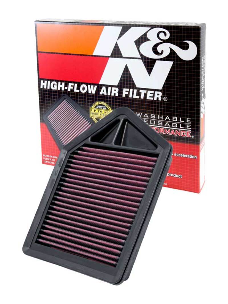 K&N Engineering 33-2437 High-Flow Reusable Air Filter for Honda CR-V 2.4L-L4