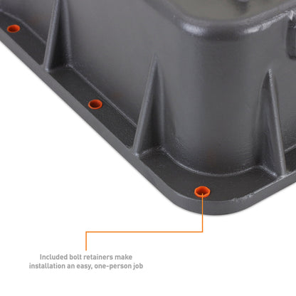 Mishimoto Aluminum Transmission Pan for 2001-2019 Chevy/GMC Duramax 6.6L - Cast Aluminum, Gunmetal Gray Part MMTP-DMAX-01