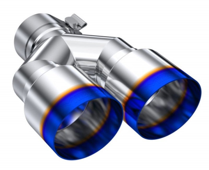 MBRP Burnt End Tip 2.5 Inch Inner Diameter, Dual 3.5 Inch Outer Diameter Out, 9.5 Inch Length, Single Wall T304 Stainless Steel