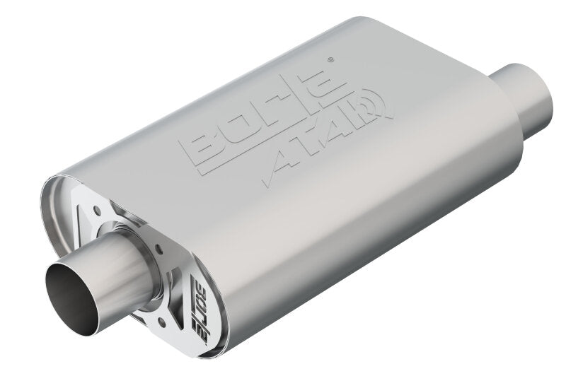 Borla CrateMuffler SBC Hot 350/383 2.5 Inch Offset/Center ATAK Sound for High-Performance Engines