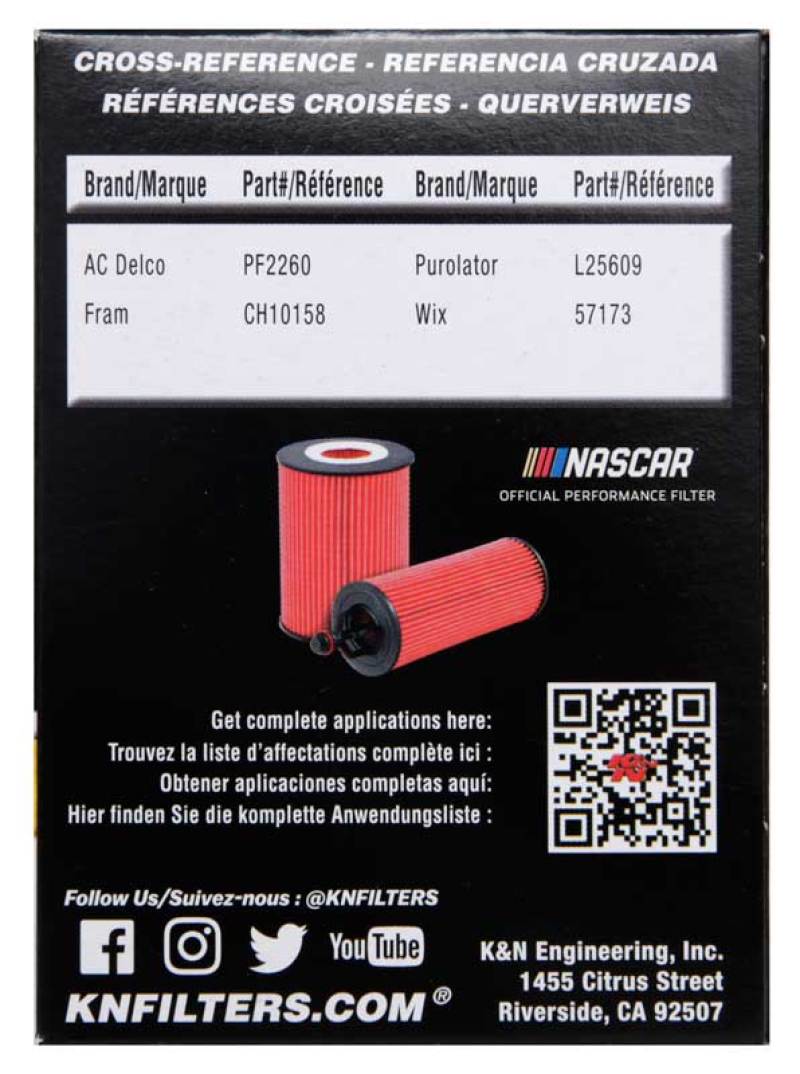 K&N Engineering HP-7023 Performance Oil Filter for Toyota and Lexus Vehicles