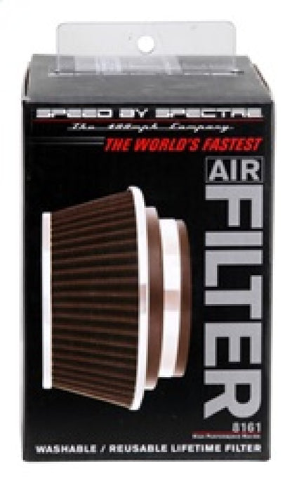 Spectre Adjustable Conical Air Filter 2-1/2 inch Tall for 3 to 4 inch Tubes – Black High Performance Racing (HPR) Filter Part 8161