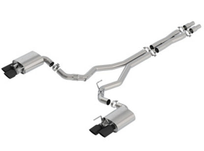 Borla ATAK Cat-Back Exhaust System for 2018-2023 Ford Mustang GT with Active Exhaust Valves – 3 Inch Diameter with Black Chrome Tips