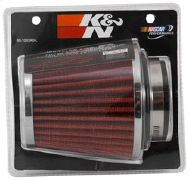 K&N Engineering Adjustable Universal Chrome Air Filter Part RG-1003RD-L