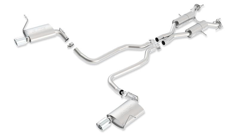 Borla 140406 Touring Cat-Back Exhaust System for 2011-2021 Jeep Grand Cherokee 5.7L V8 with Under Bumper Tip Exit