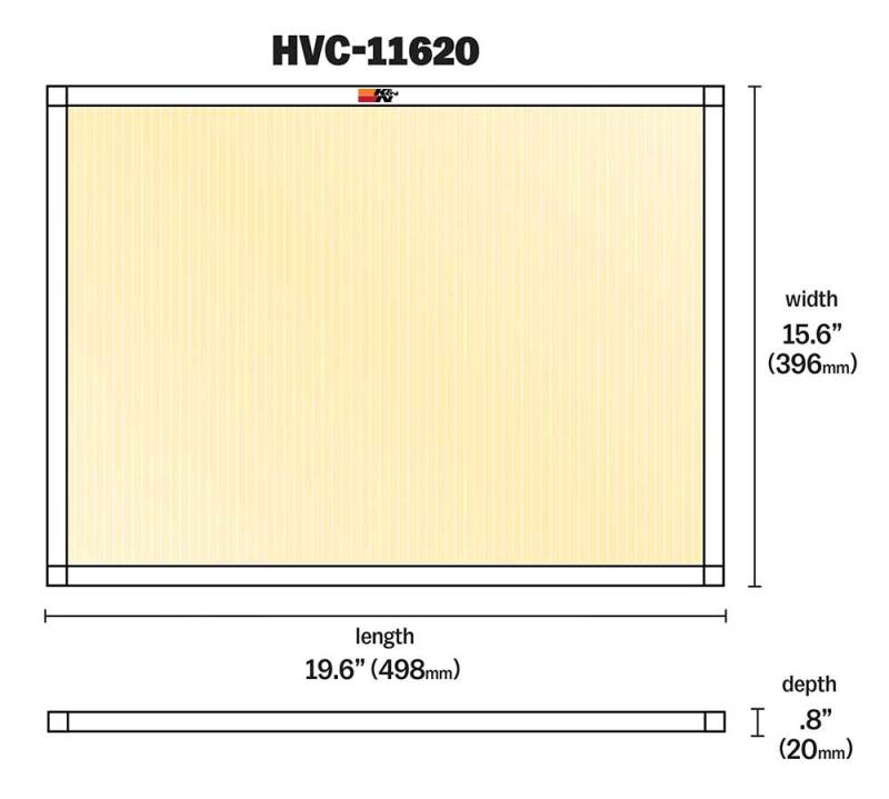 K&N HVAC Filter - 16 x 20 x 1 - Reusable and Washable Pleated Synthetic Air Filter for Home HVAC Systems