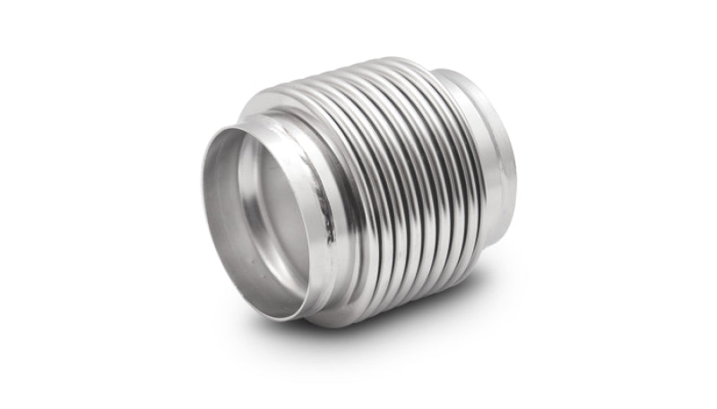 Vibrant SS Bellow Assembly with Solid Liner, 3.5 Inch ID x 4 Inch Overall Length, Electro Polished - Part Number 68935