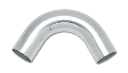 Vibrant 2.75 Inch OD Universal Aluminum Tubing with 120 Degree Bend - Polished Finish