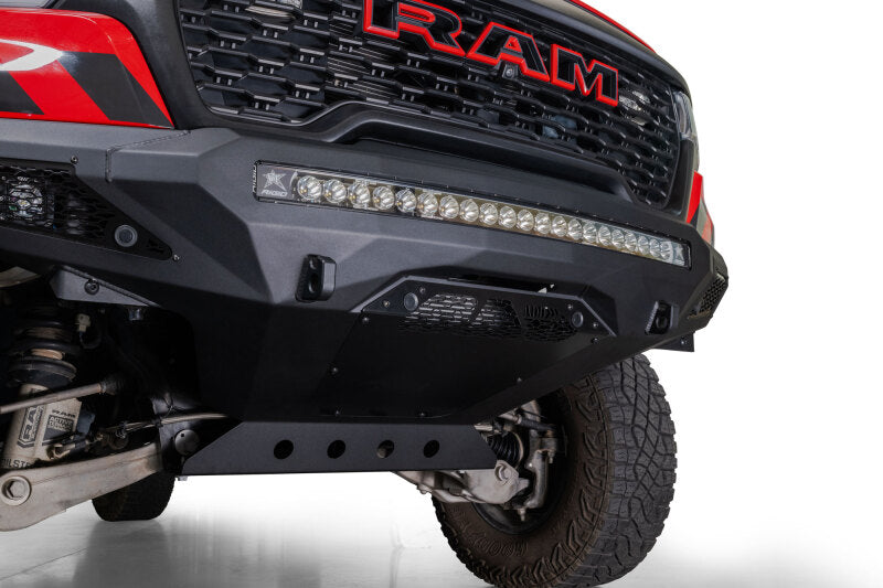 Addictive Desert Designs 2025 Ram RHO Stealth Fighter Front Bumper with LED Light Mounts and D-Ring Clevises