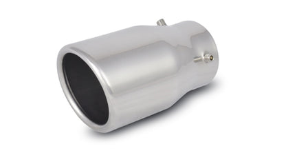 Vibrant 3-inch Round Stainless Steel Bolt-On Exhaust Tip (Single Wall Angle Cut, Rolled Edge)