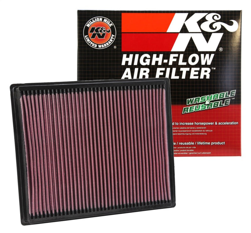 K&N Engineering 33-2286 High-Flow Reusable Air Filter for Nissan Titan & Armada 5.6L V8